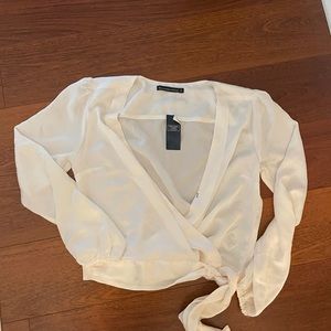 Abercrombie wrap tie waist top NWT S